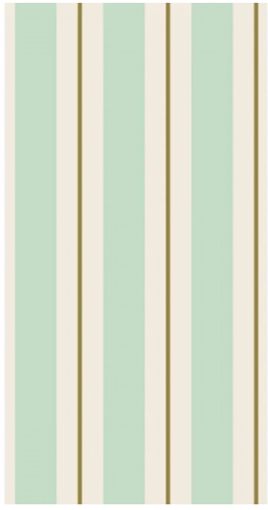 Seafoam & Gold Awning Stripe Napkins