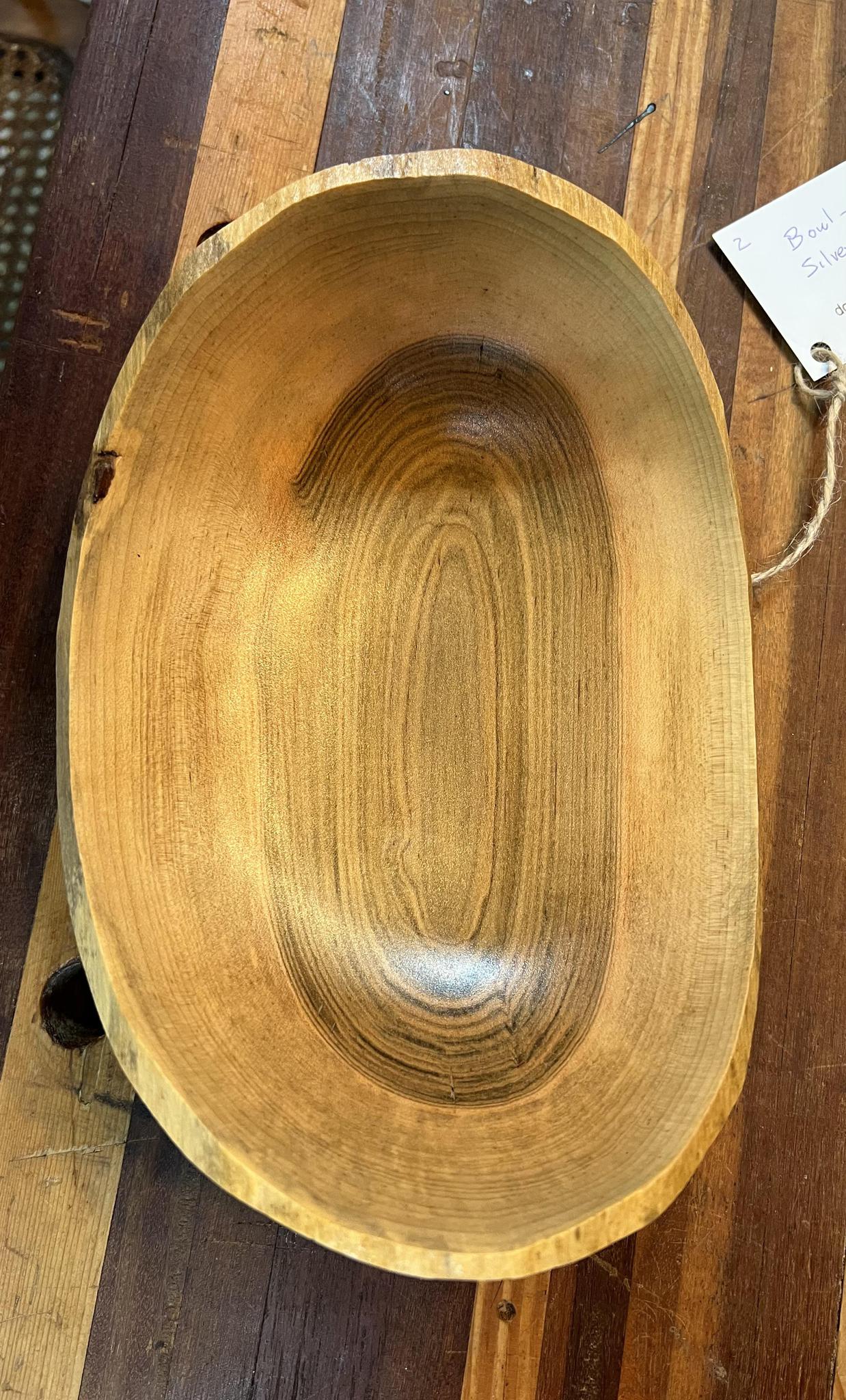 Bowl- natural edge-silver maple