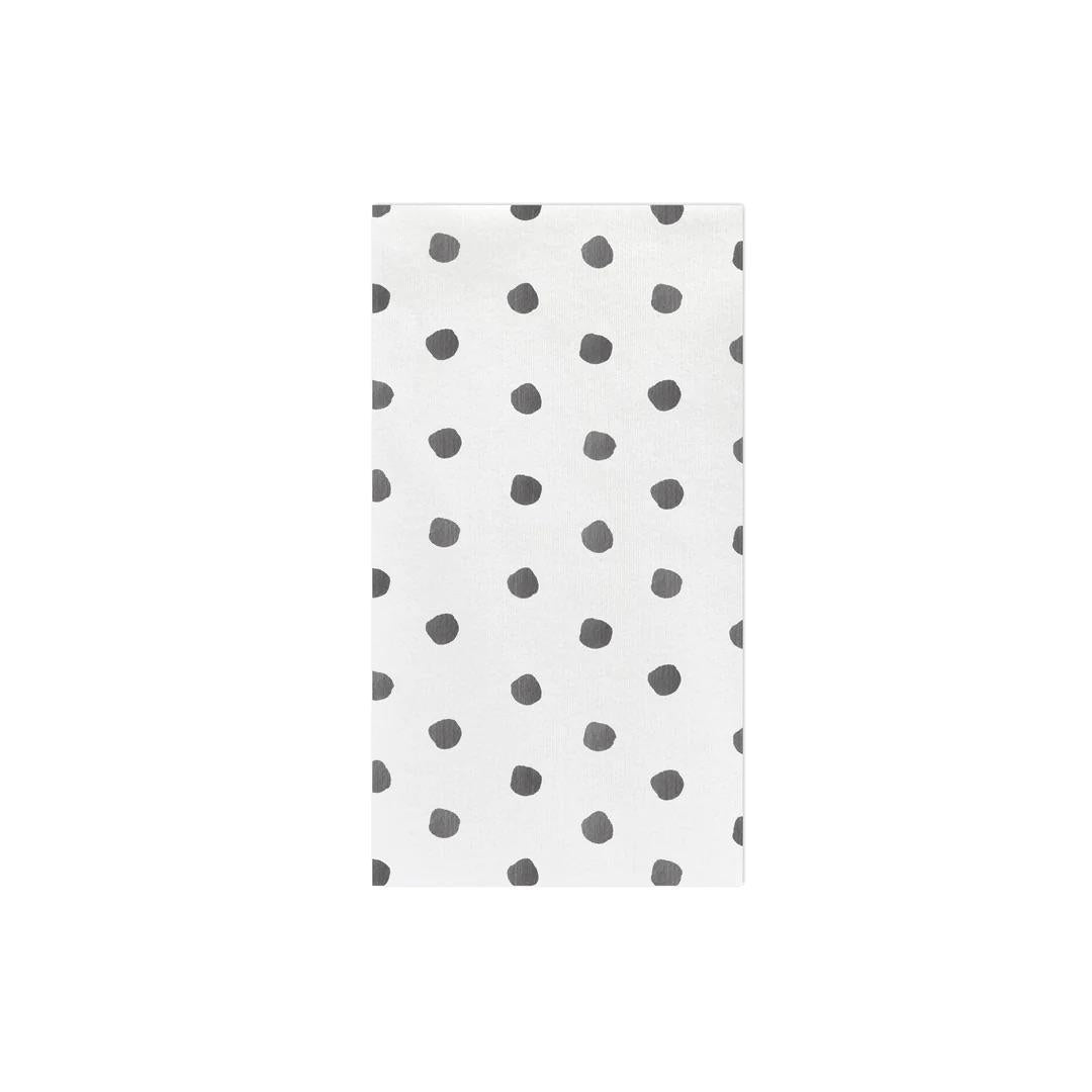 PS Dot Lt Gray Guest Towels S/20