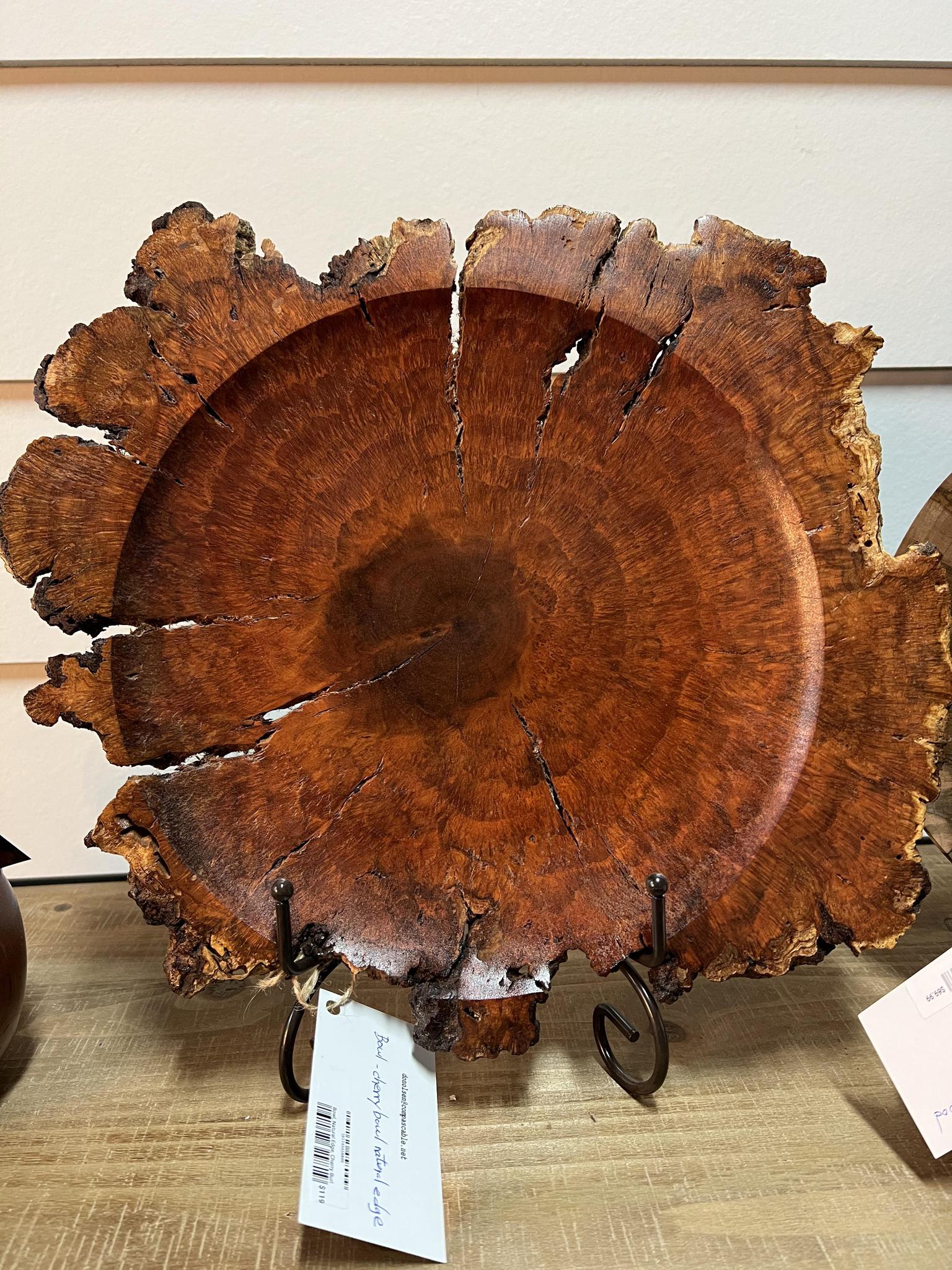 Bowl, Natural Edge, Cherry Burl  #6