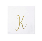 Vietri Gold Monogram Papersoft Napkin - K