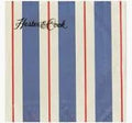 Navy and Red Awning Stripe Cocktail Napkins