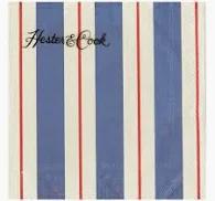 Navy and Red Awning Stripe Cocktail Napkins