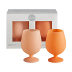 Short Stem Wine Glass - Cantaloupe + Tangelo|Porter Green