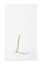 Vietri Gold Monogram Papersoft Napkin - L