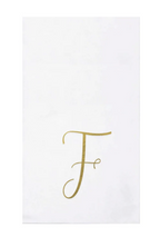 Vietri Gold Monogram Papersoft Napkin - F
