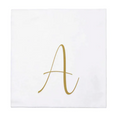 Vietri Gold Monogram Papersoft Napkin - A