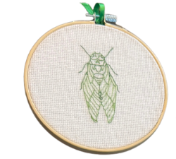 Bug Outline Embroidery Hoop Decor