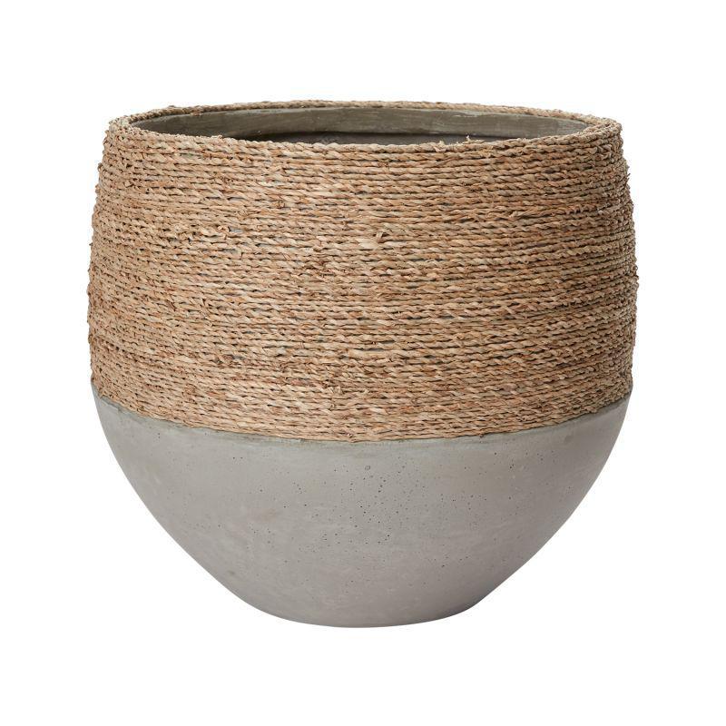 Reed Planter Pot with Rope