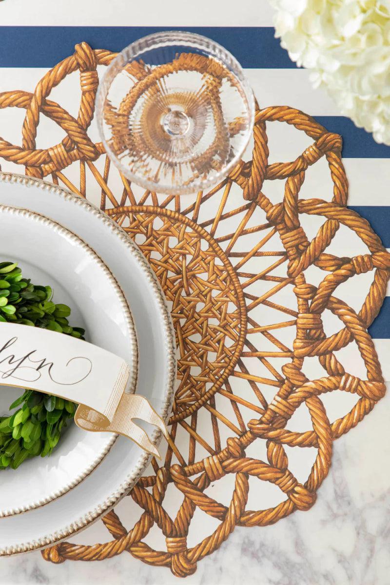 Die Cut Rattan Weave Placemat
