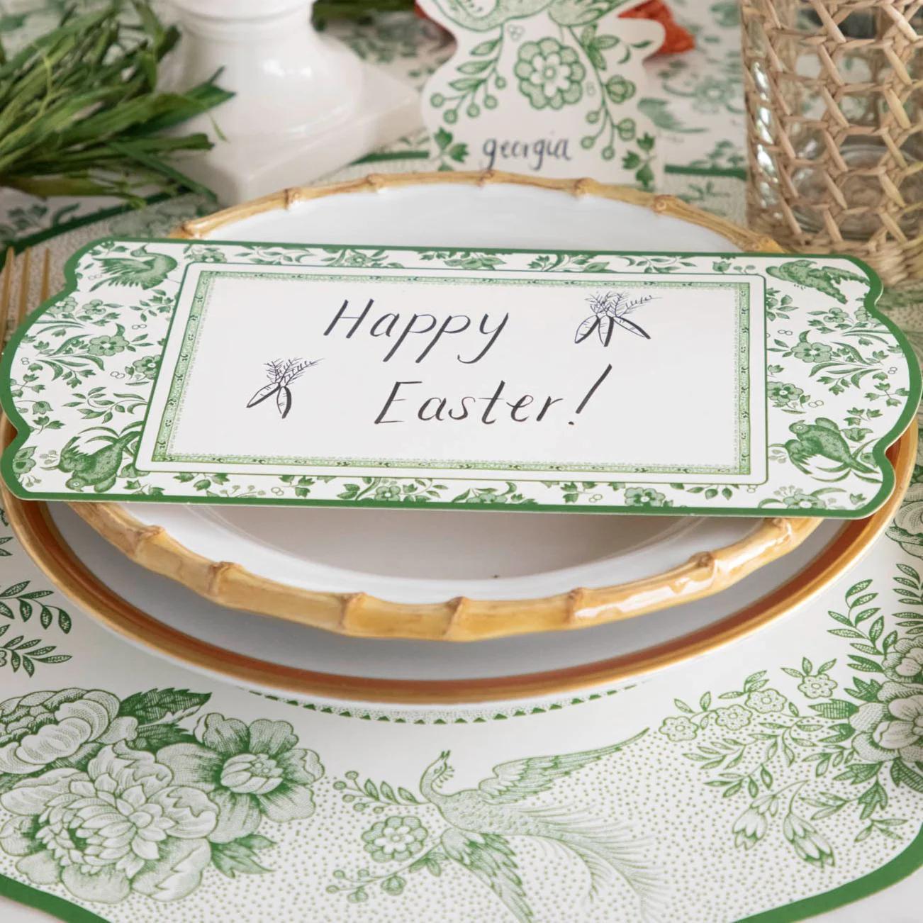 Die-cut Green Asiatic Pheasants Placemat