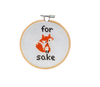 "For Fox Sake" Embroidery Hoop Decor