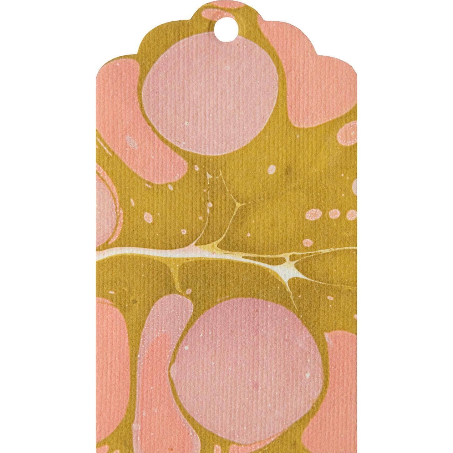 Hester & Cook - Marbled Tags | Pink & Green Stone