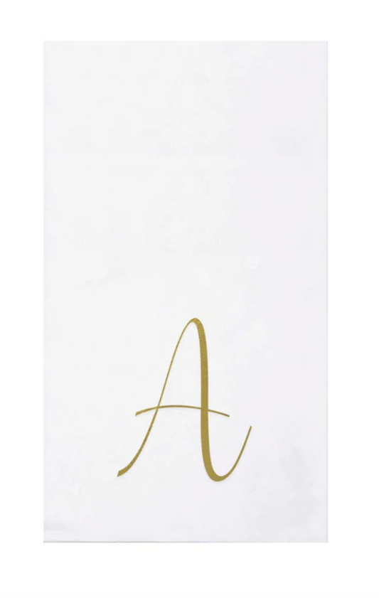 Vietri Gold Monogram Papersoft Napkin - A