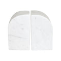 White Marble Bookends