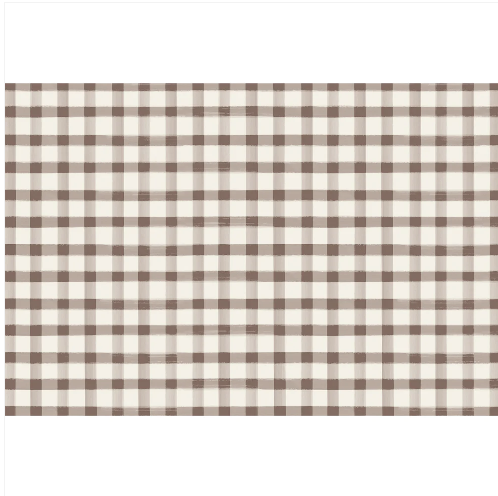 Brown Painted Check Placemat