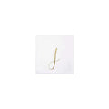 Vietri Gold Monogram Papersoft Napkin - J