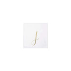Vietri Gold Monogram Papersoft Napkin - J