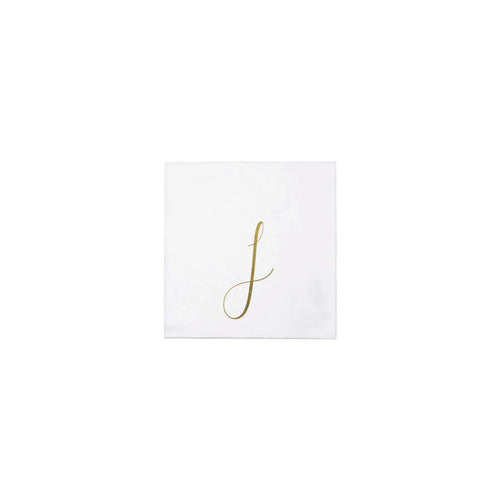 Vietri Gold Monogram Papersoft Napkin - J