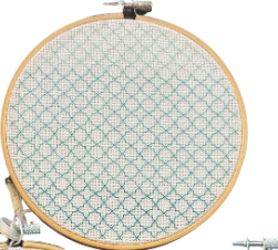 Turqoise Pattern Embroidery Hoop Decor