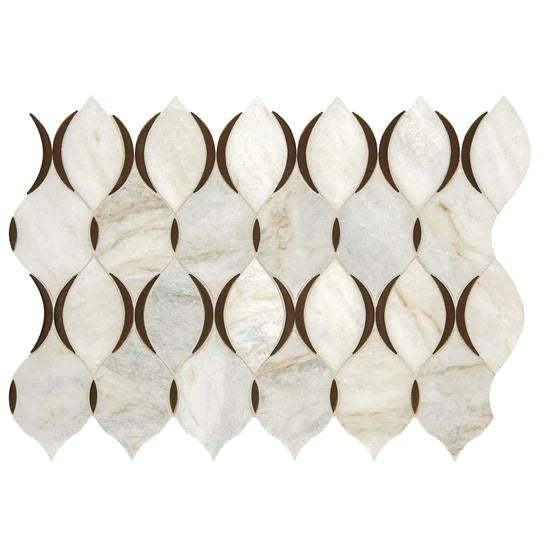 American Olean- Predella Lumen White Blend, Modern Lantern, 7 1/4X11 1/8, Straight Edge, Polished Tile