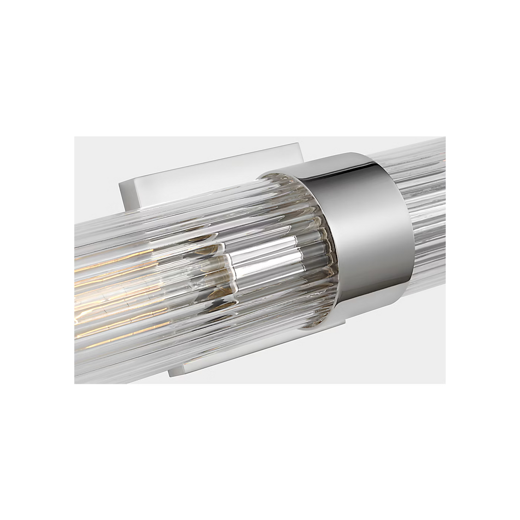 Geneva 2-Light Vanity Sconce (Polished Nickel) - Visual Comfort
