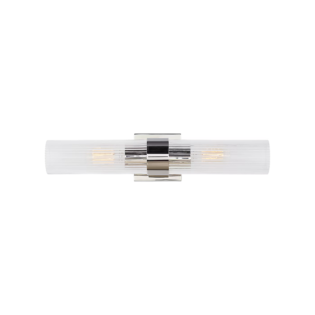 Geneva 2-Light Vanity Sconce (Polished Nickel) - Visual Comfort