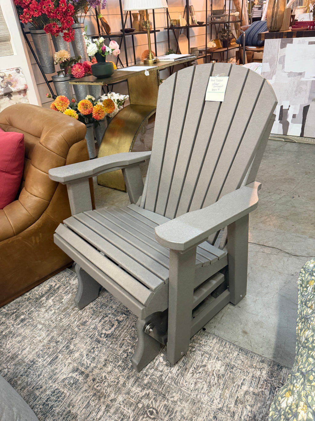 Grey Outdoor Rocker Armchair