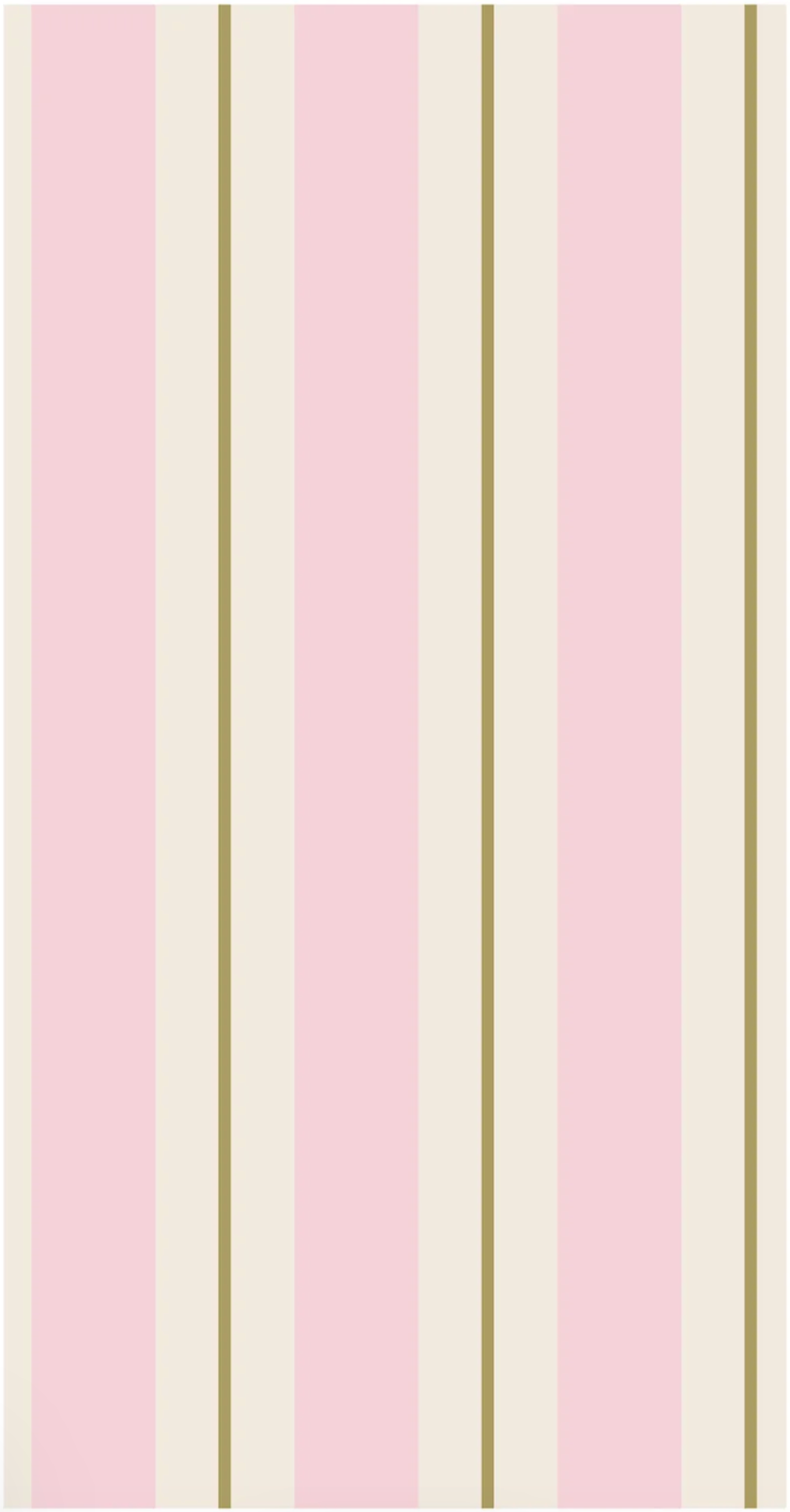 Pink & Gold Awning Stripe Guest Napkins