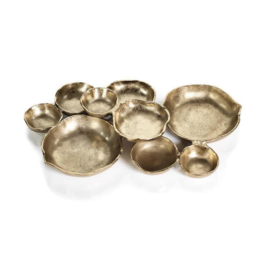 Cluster Serving Bowls Med - Dark Gold