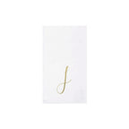 Vietri Gold Monogram Papersoft Napkin - J