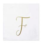 Vietri Gold Monogram Papersoft Napkin - F