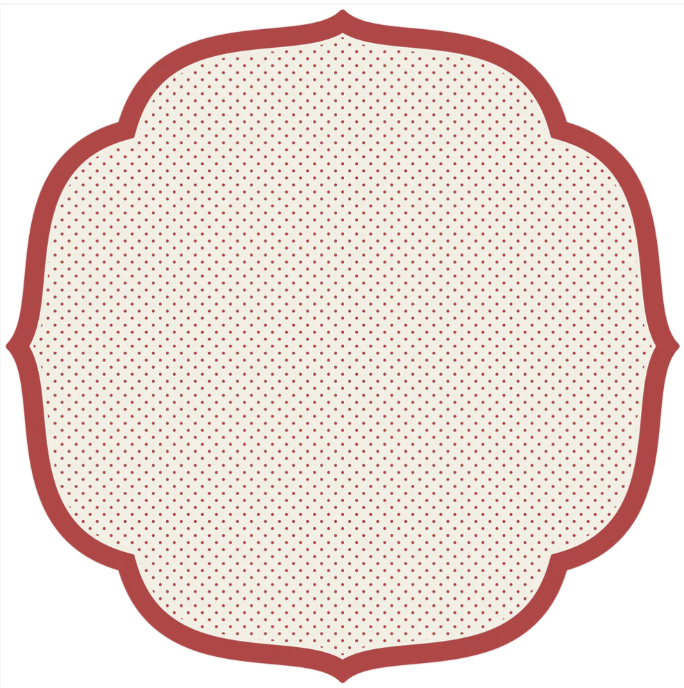Die-Cut Red Swiss Dot Placemat