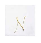 Vietri Gold Monogram Papersoft Napkin - N