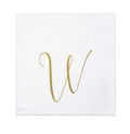 Vietri Gold Monogram Papersoft Napkin - W