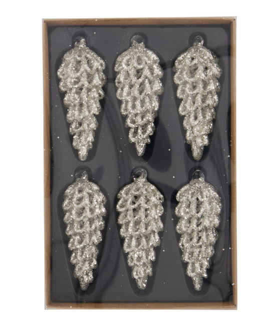 Cone Ornament - Silver