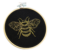 Bee Outline Embroidery Hoop Decor