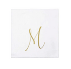 Vietri Gold Monogram Papersoft Napkin - M