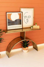 Antique Brass Console Table