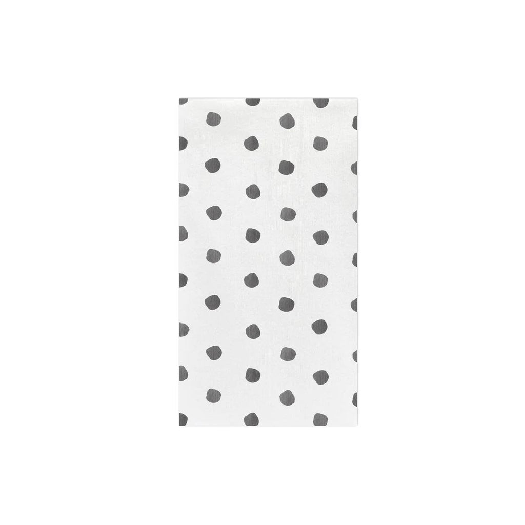 PS Dot Lt Gray Guest Towels S/20