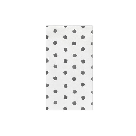 PS Dot Lt Gray Guest Towels S/20