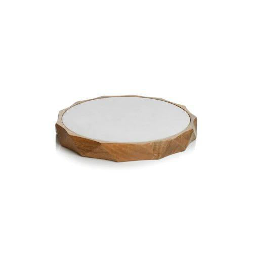 San Ramon Wood & White Marble Board