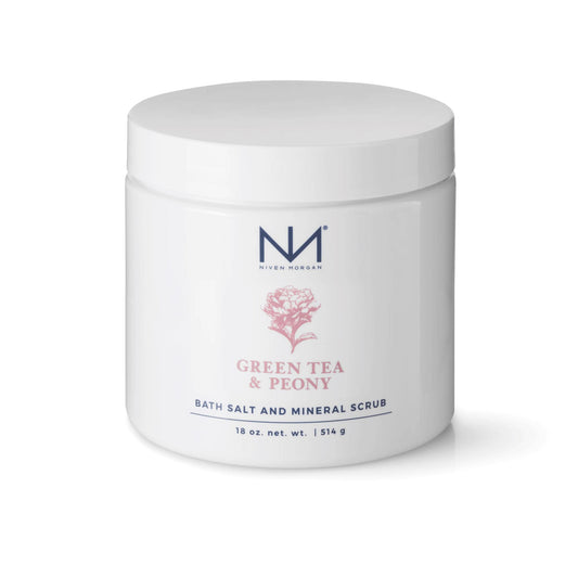 NM Green Tea & Peony Bath Salt And Mineral Scrub 18oz