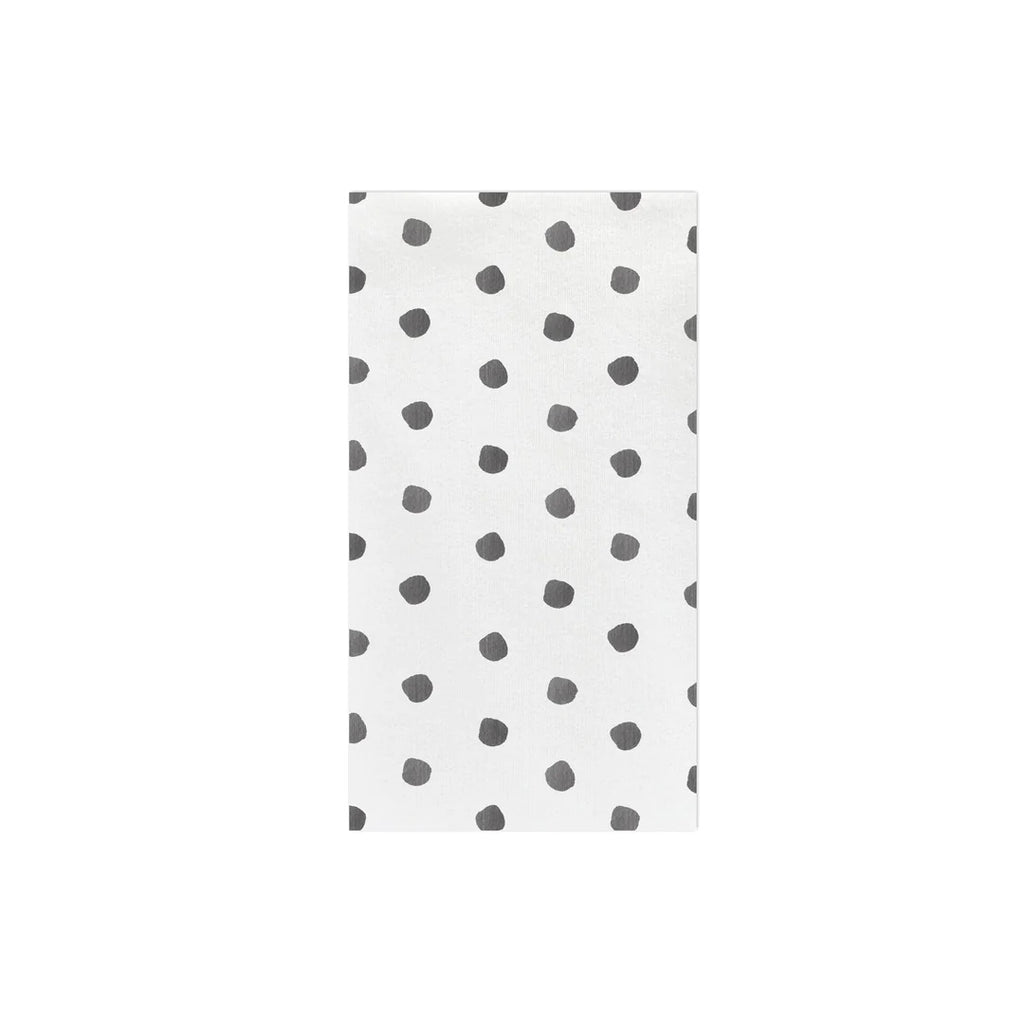 PS Dot Lt Gray Guest Towels S/20