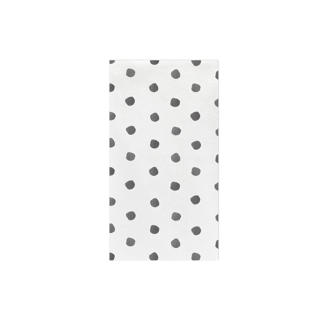 PS Dot Lt Gray Guest Towels S/20